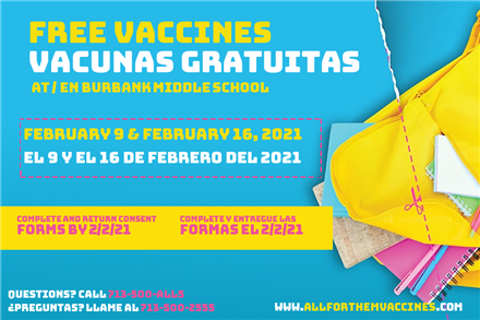 Burbank Clinic Vaccines flyer Burbank Clinic Vaccines flyer